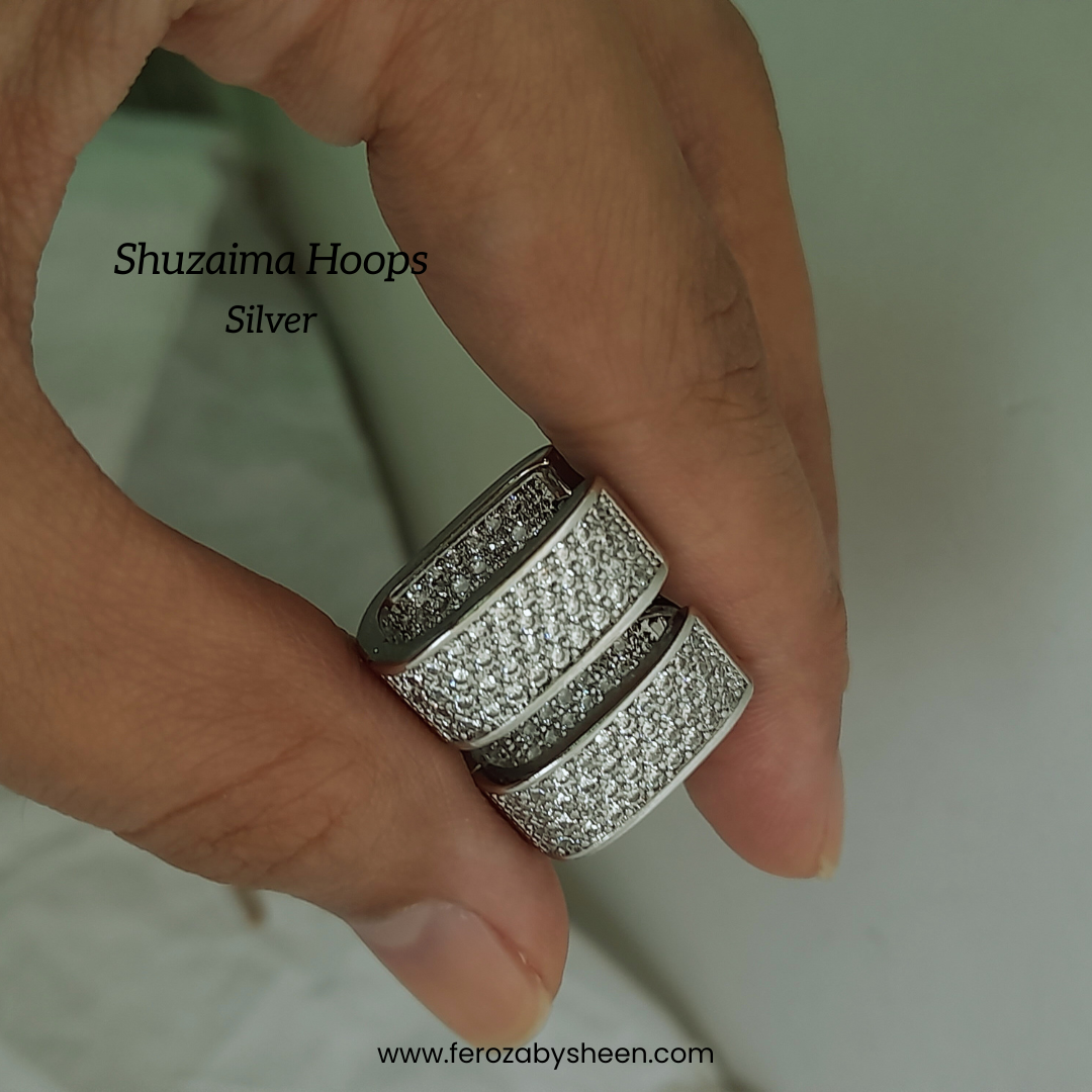 Shuzaima Silver Hoops