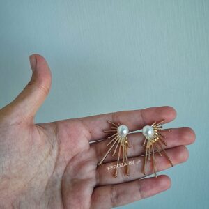 Gold Star Jacket Earrings