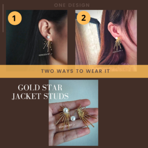 Gold Star Jacket Earrings