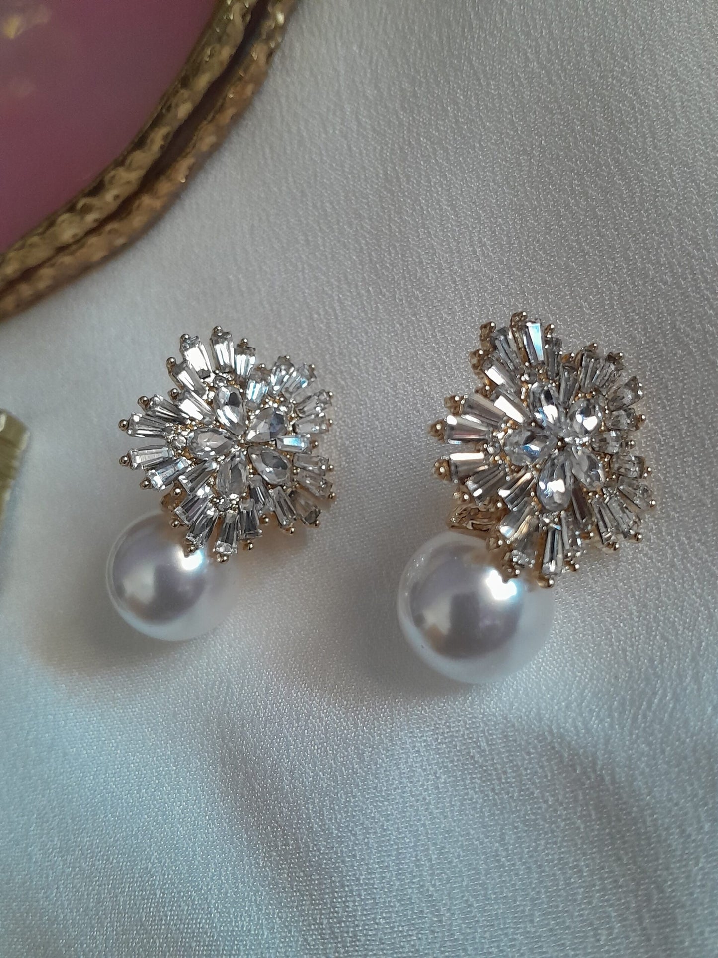 Golden Snowflake Earrings
