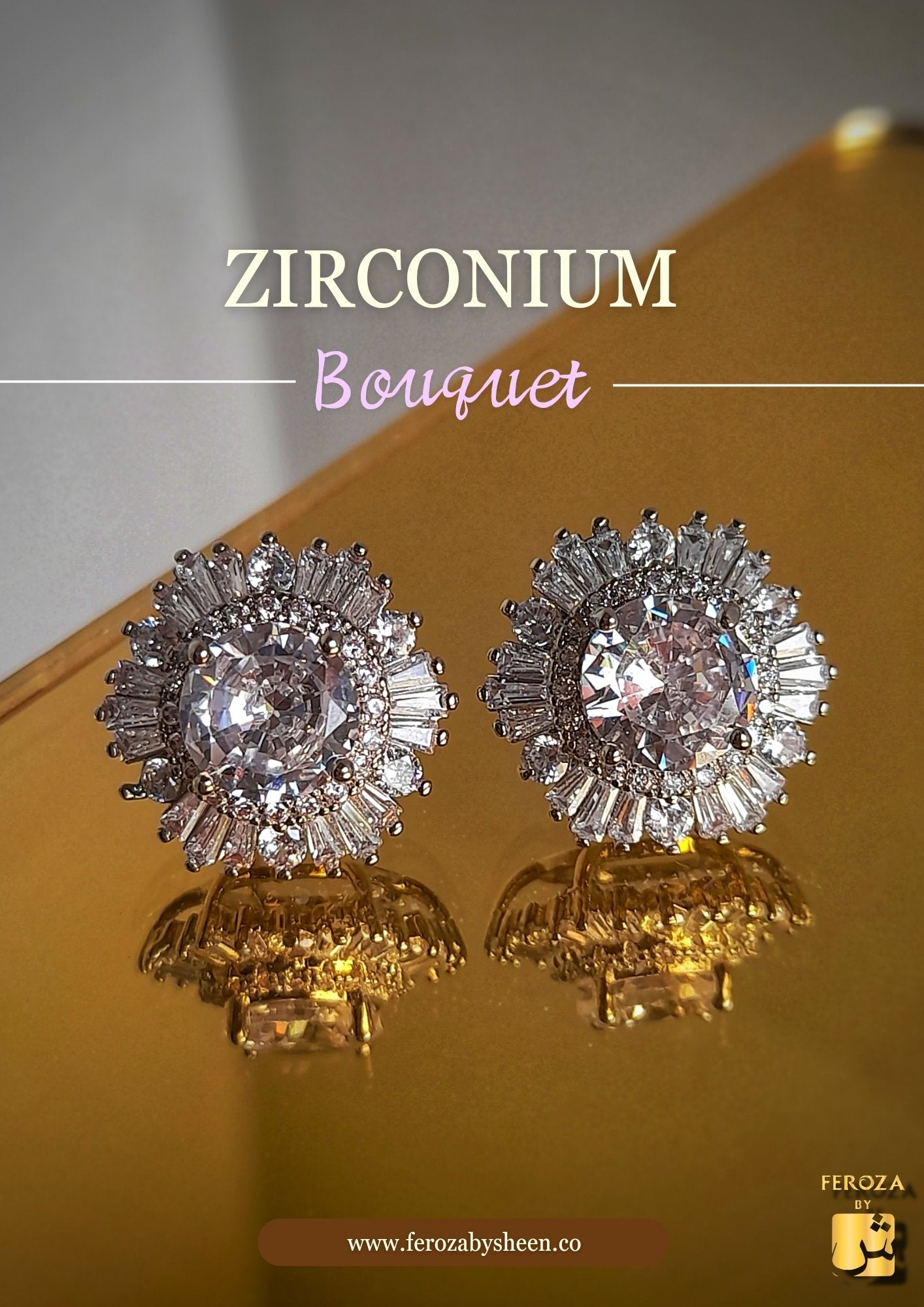 Zirconium Bouquet Earrings