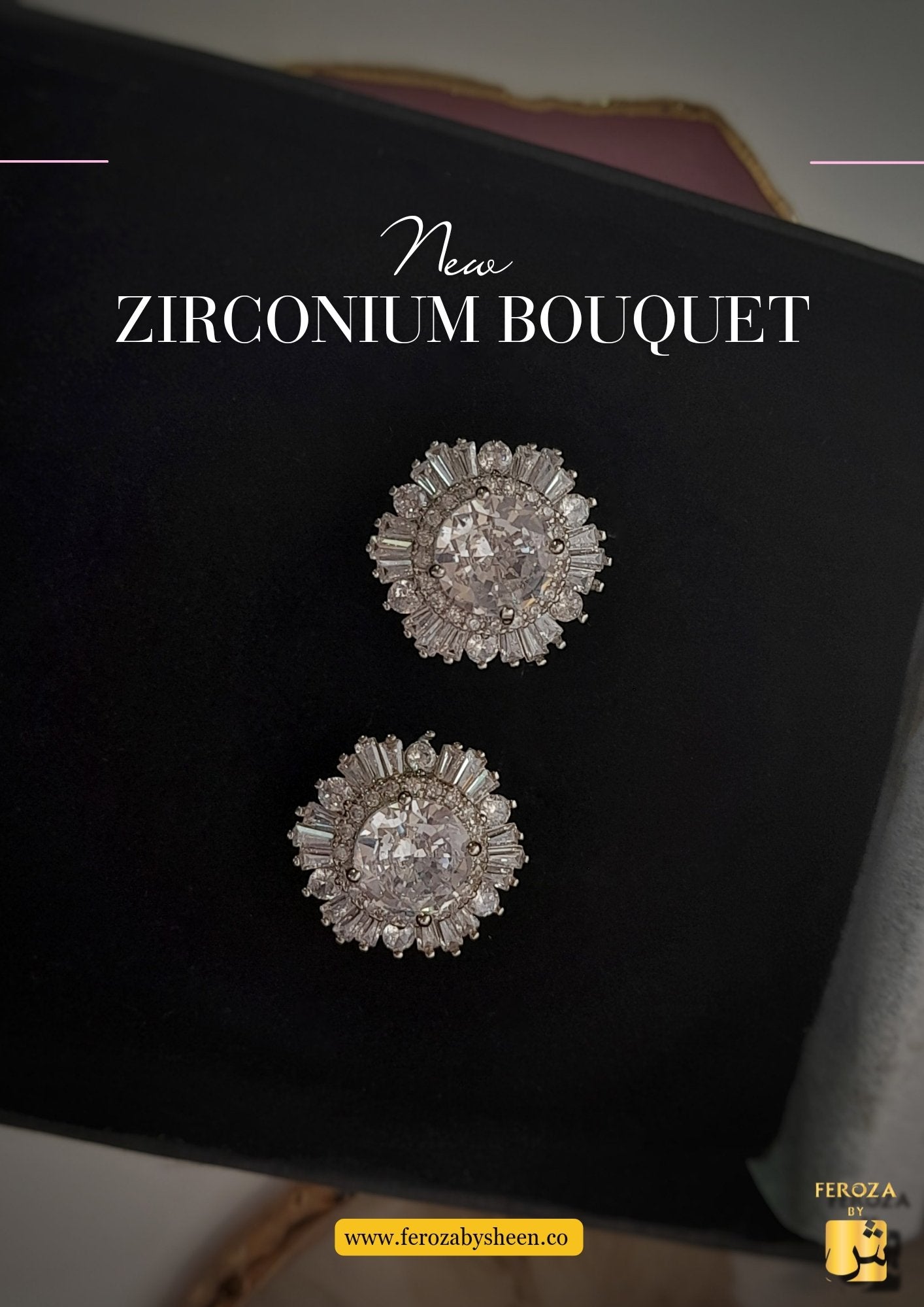 Zirconium Bouquet Earrings