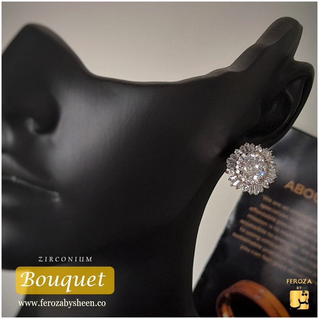 Zirconium Bouquet Earrings