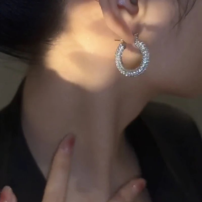 Large Pure Zirconium Hoops - Silver