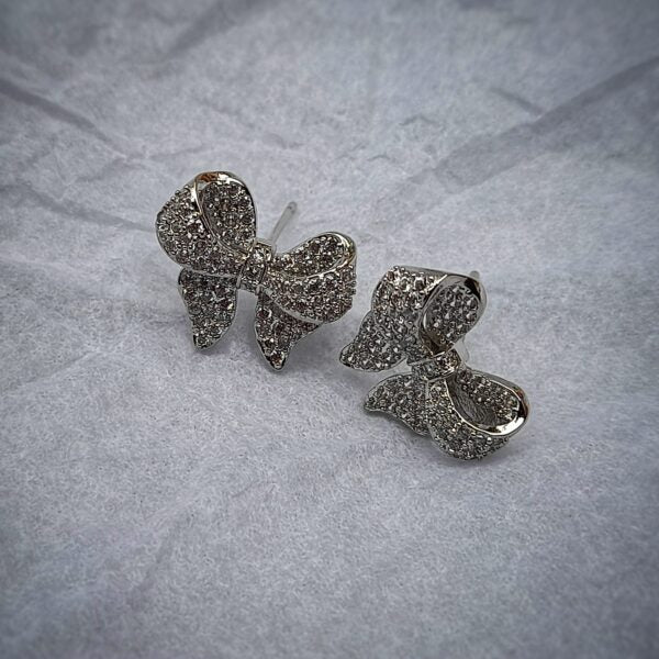 Zirconium Bow Earrings (mini)