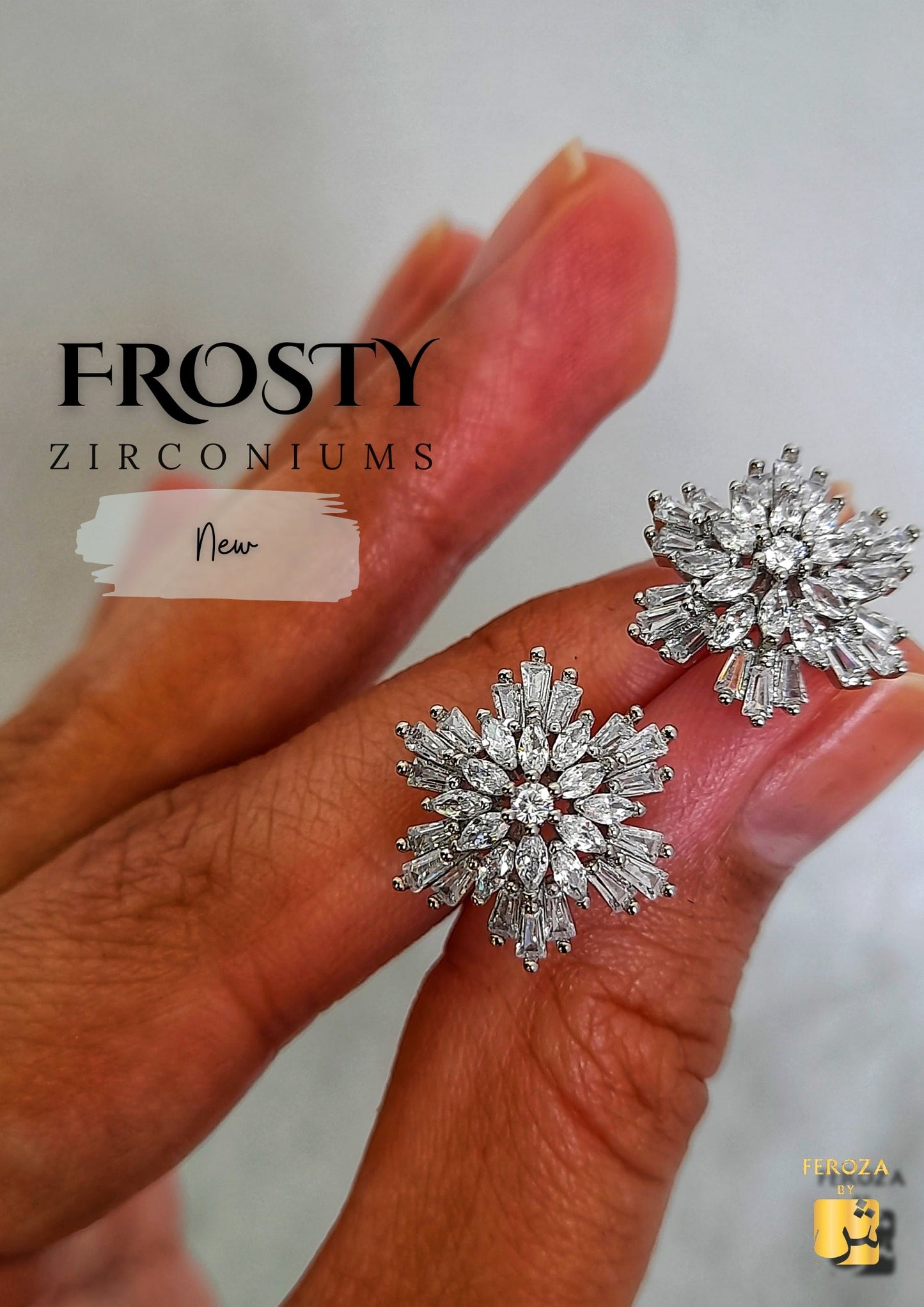 Frosty Zirconium Earrings