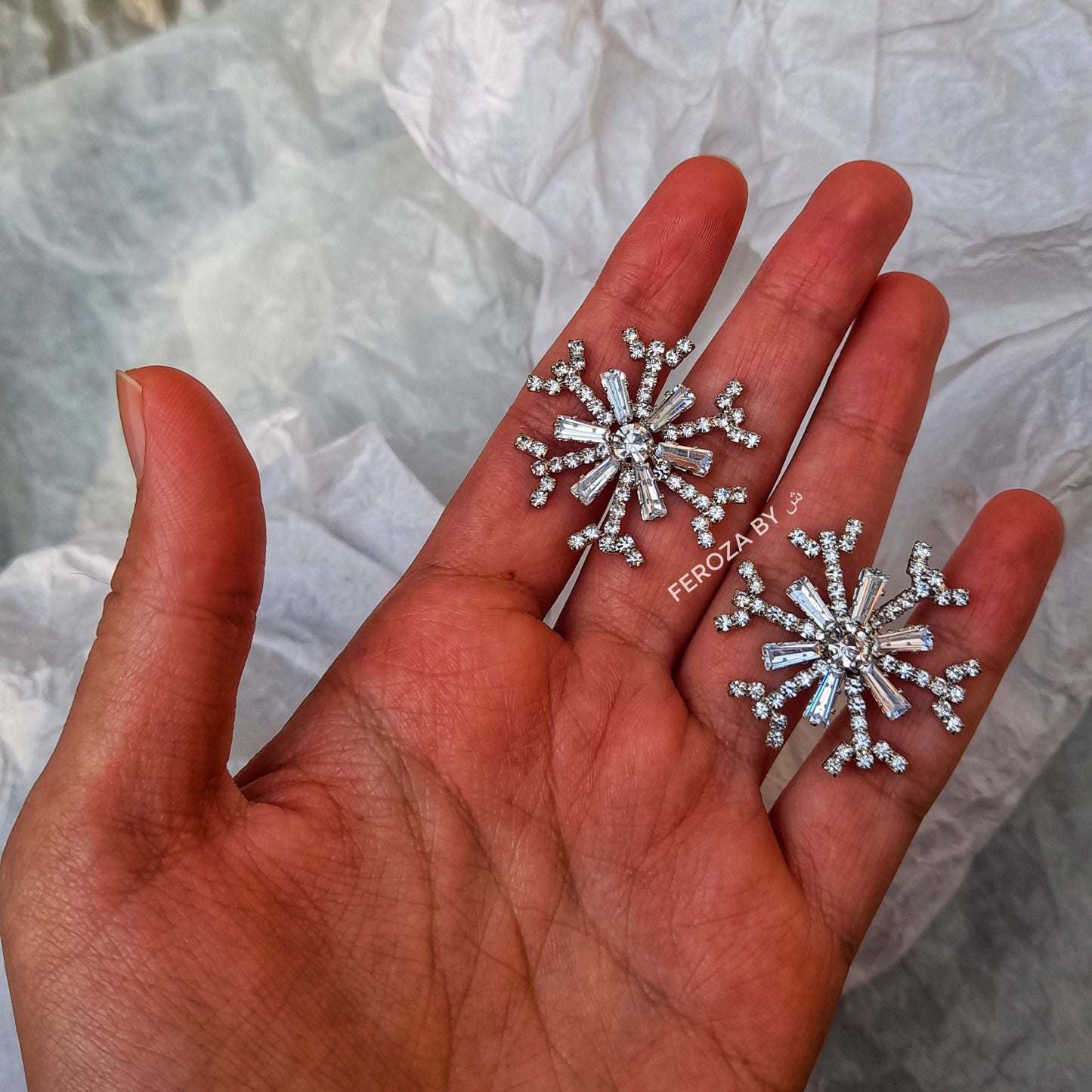 Gold Ice and Silver Ice Earrings