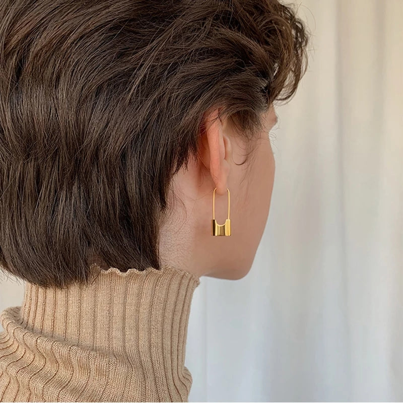 Gold Lock Hoops Mini