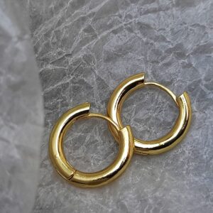 Plain Mini Gold Hoops