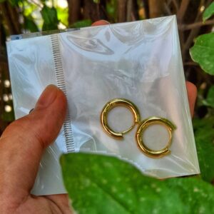 Plain Mini Gold Hoops