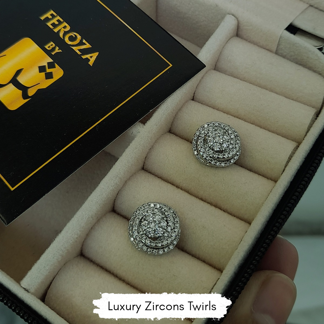 Luxury Zircons Twirls Earrings