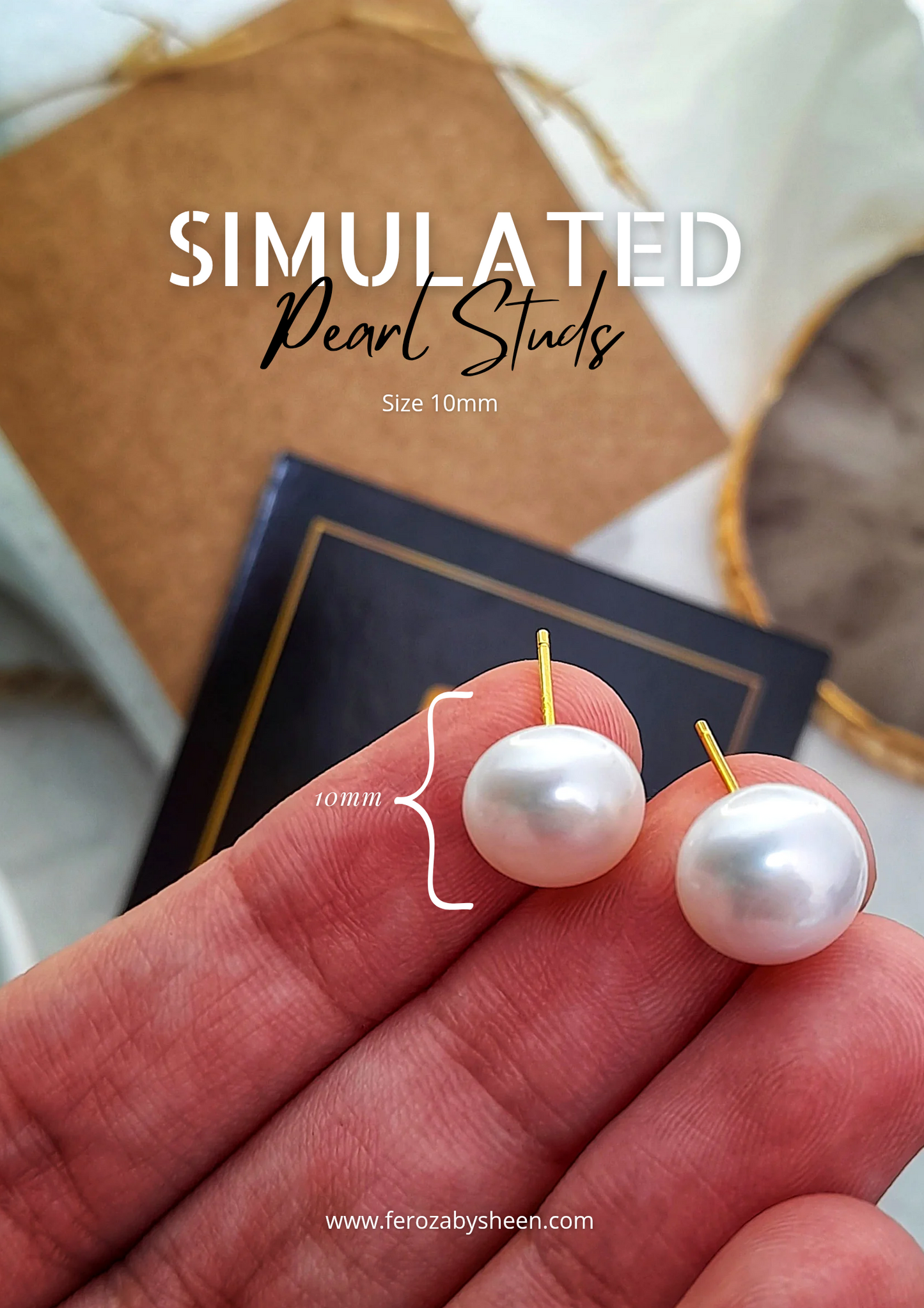 Simulated Pearl Studs
