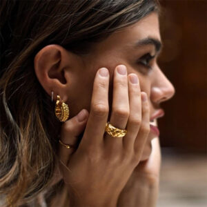 Mini Gold Snake Hoops
