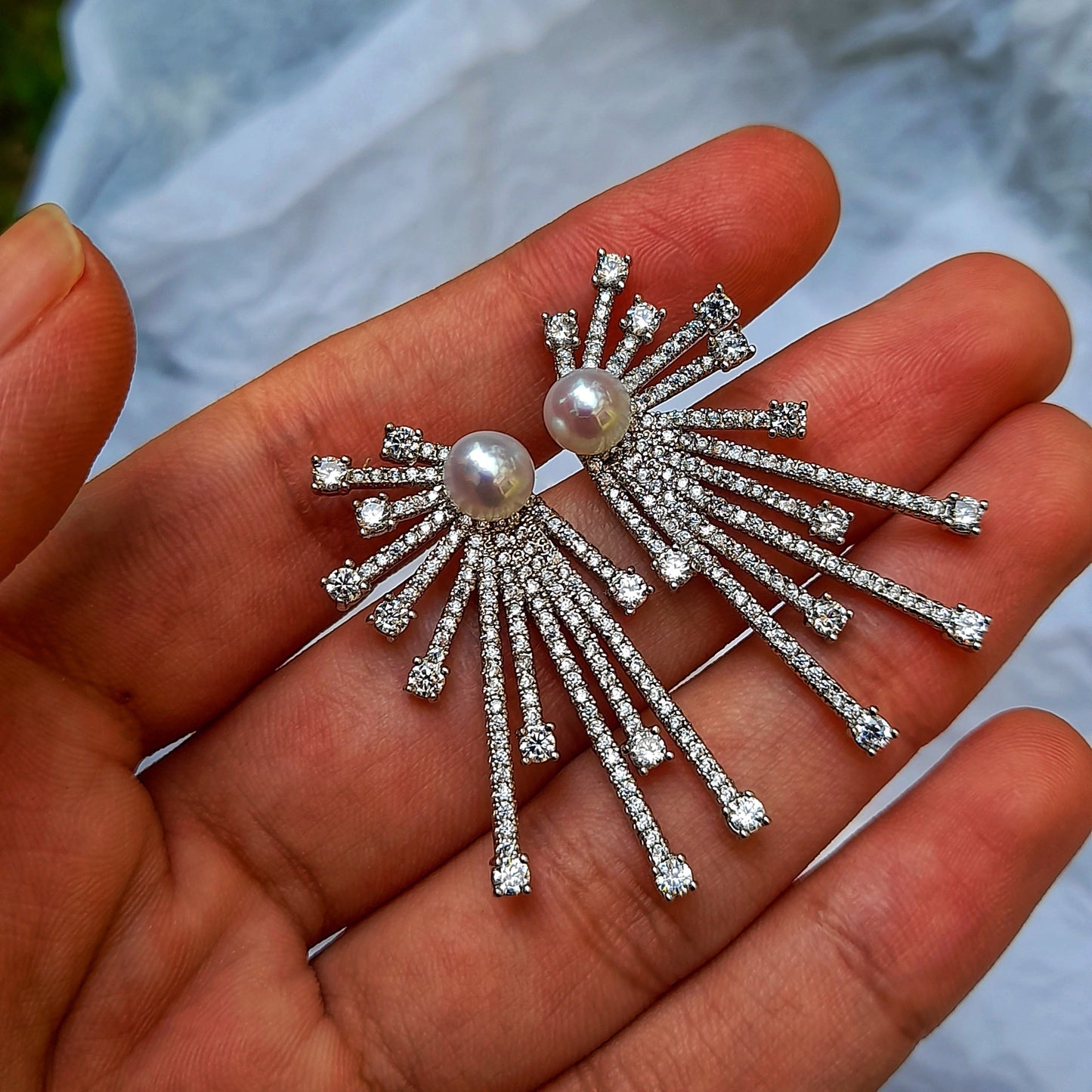 Zirconium Star Earrings