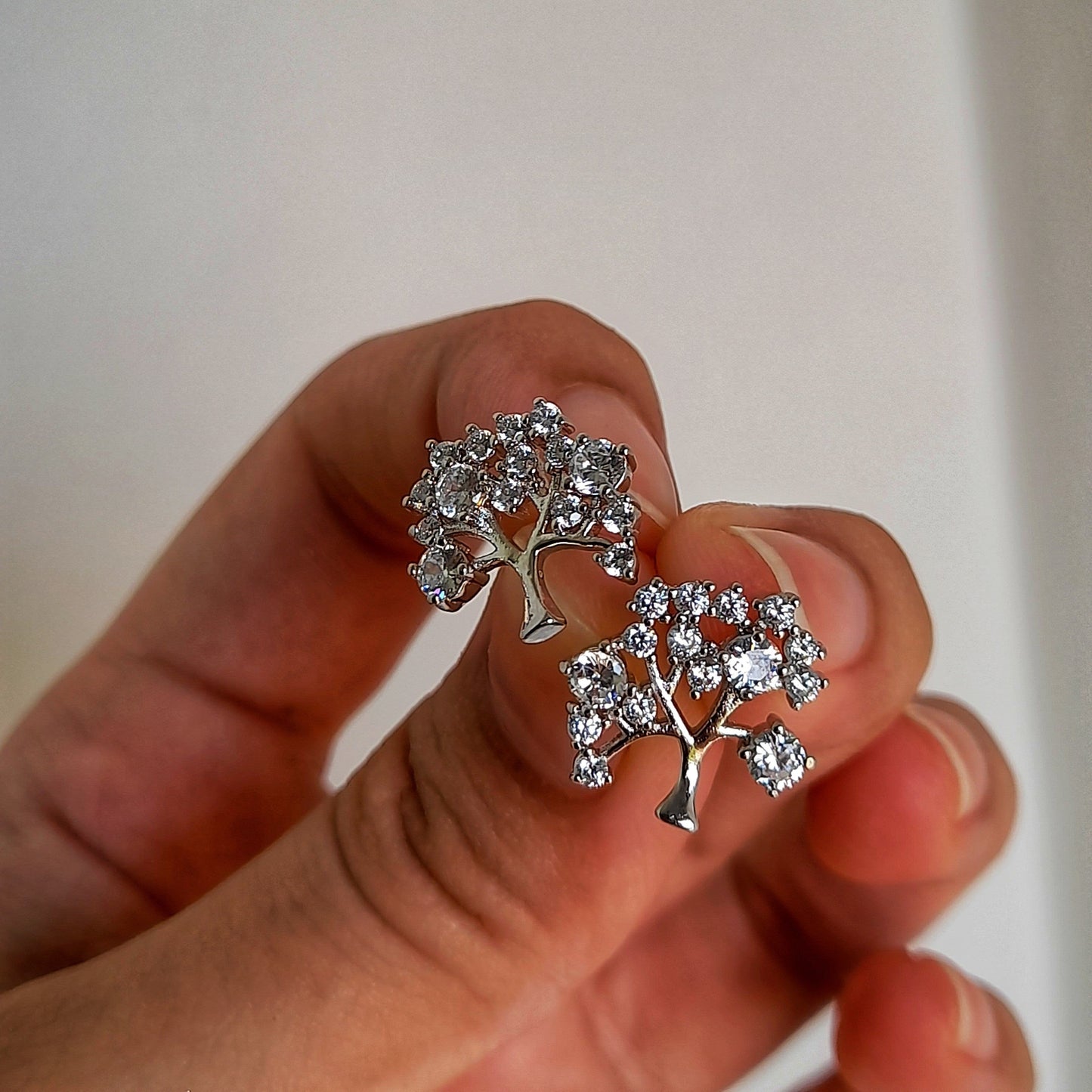 Zirconium Tree Earrings