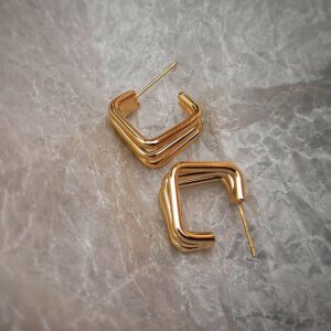 Tri Bar Square Hoops