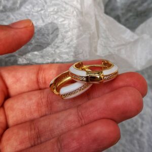 Pure White Zirconium Hoops