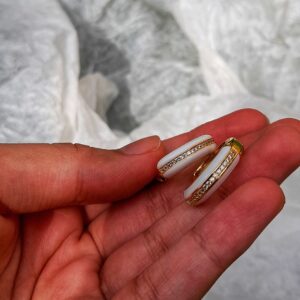 Pure White Zirconium Hoops
