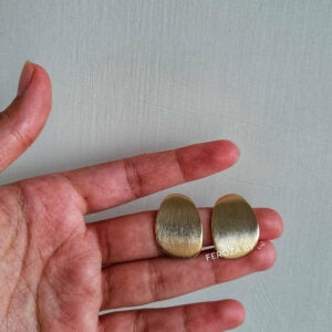 Shiny Gold Curve Earrings