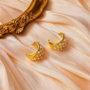 Pearls Arc Earrings