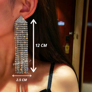 Silver Chandelier Jhalar Earrings