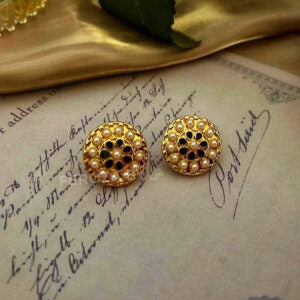 Metallic Gold Coins Earrings