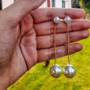 Pearl Drop Jacket Earrings