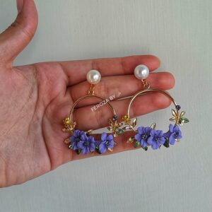 Purple Moon Earrings