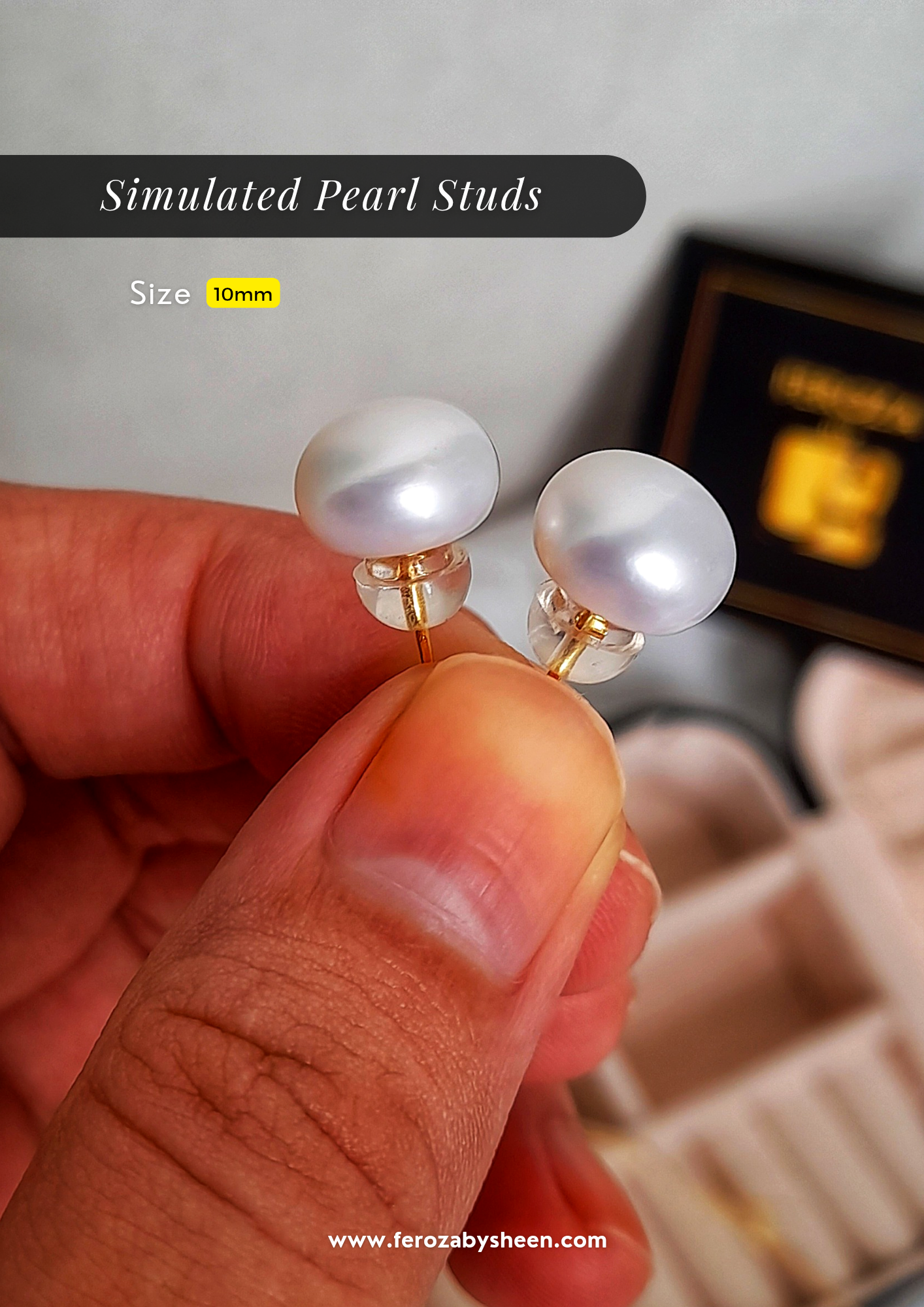 Simulated Pearl Studs
