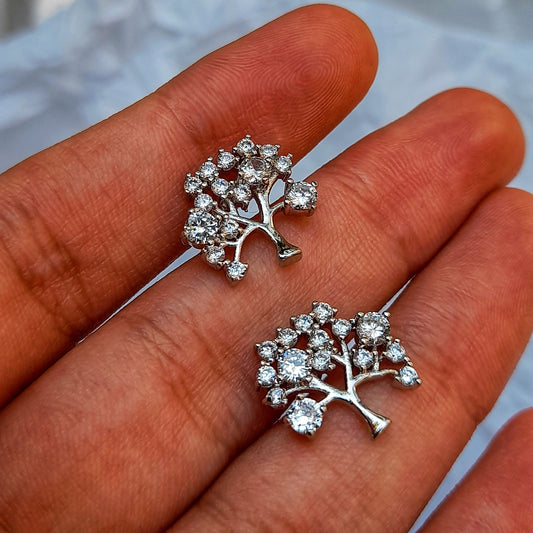 Zirconium Tree Earrings