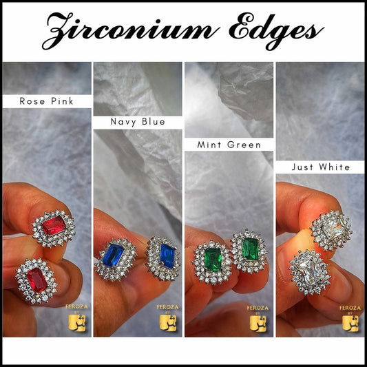 Zirconium Edges Earrings